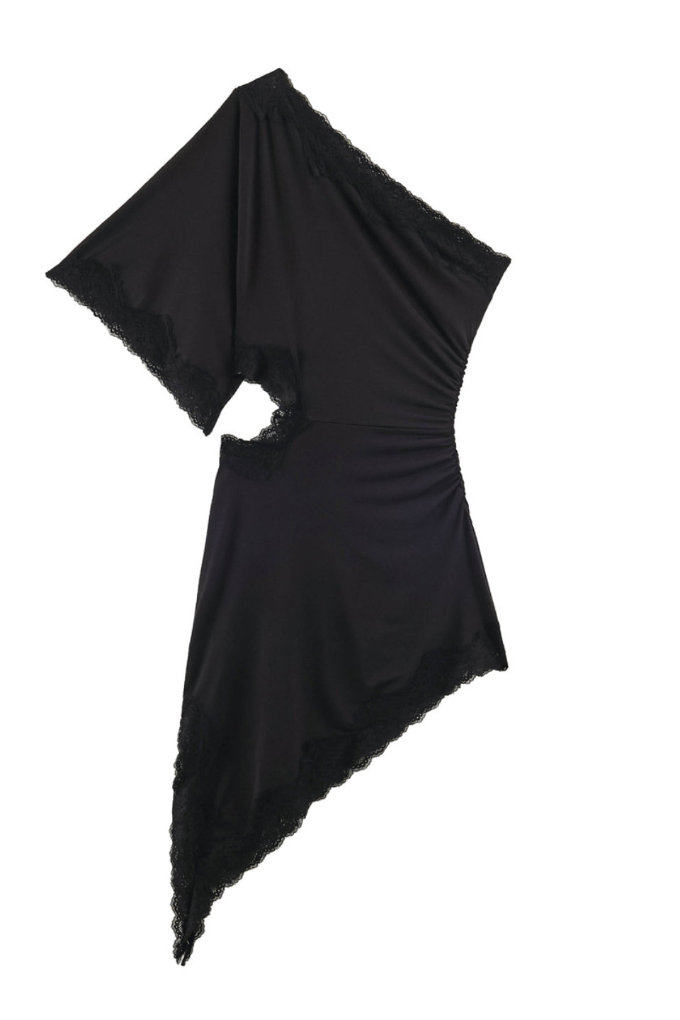 Noir Drape Midi Dress