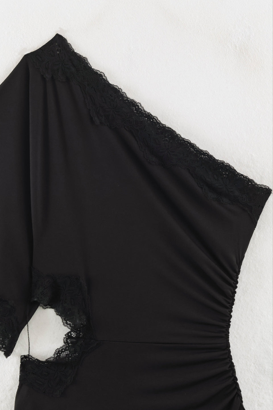 Noir Drape Midi Dress