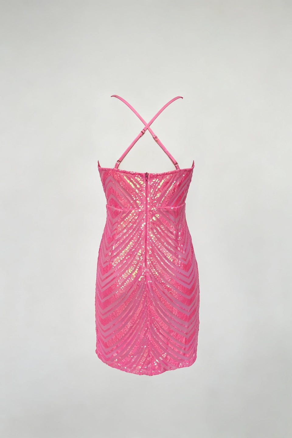 Pink Prism Sequin Mini Dress