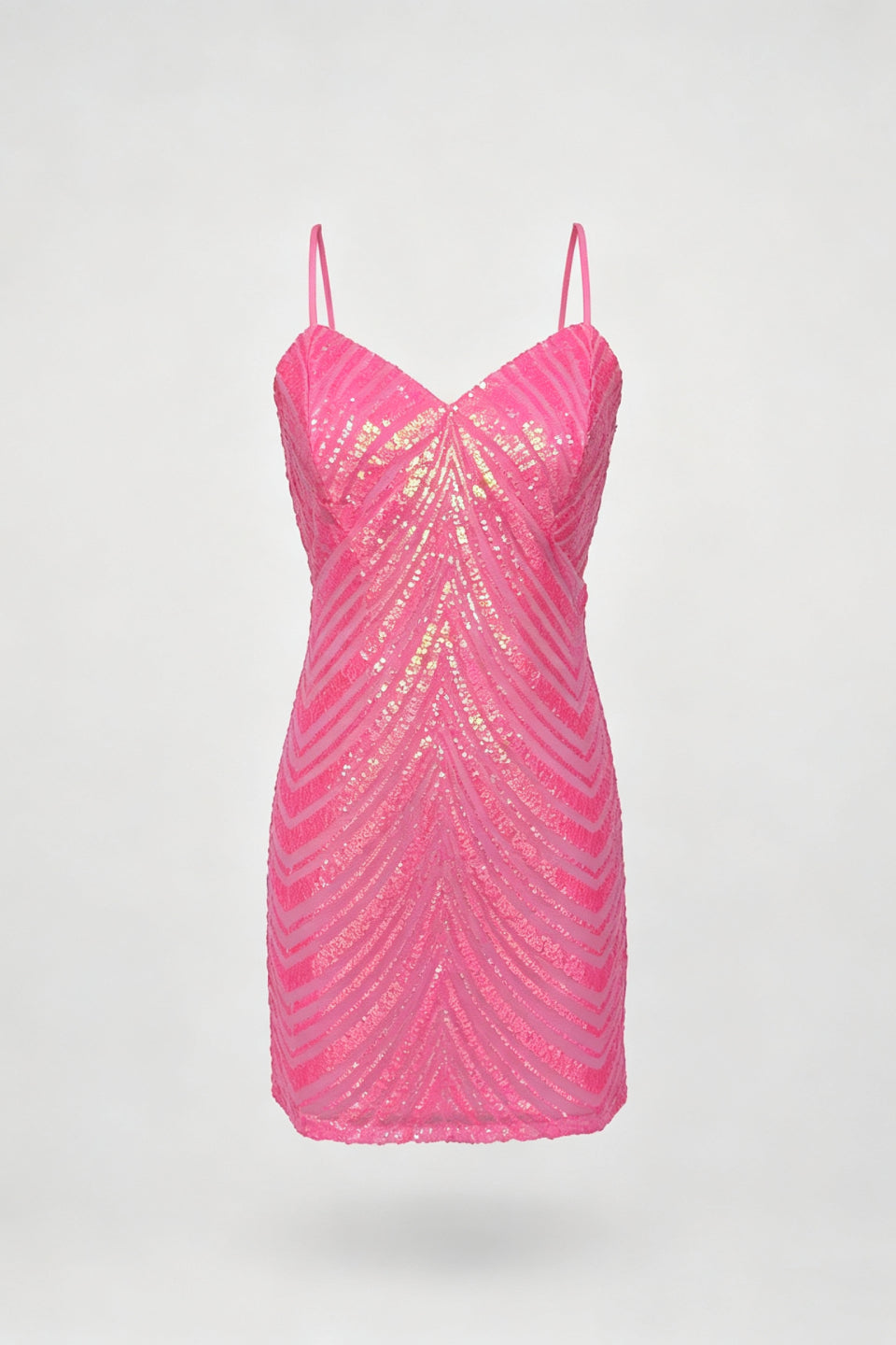 Pink Prism Sequin Mini Dress