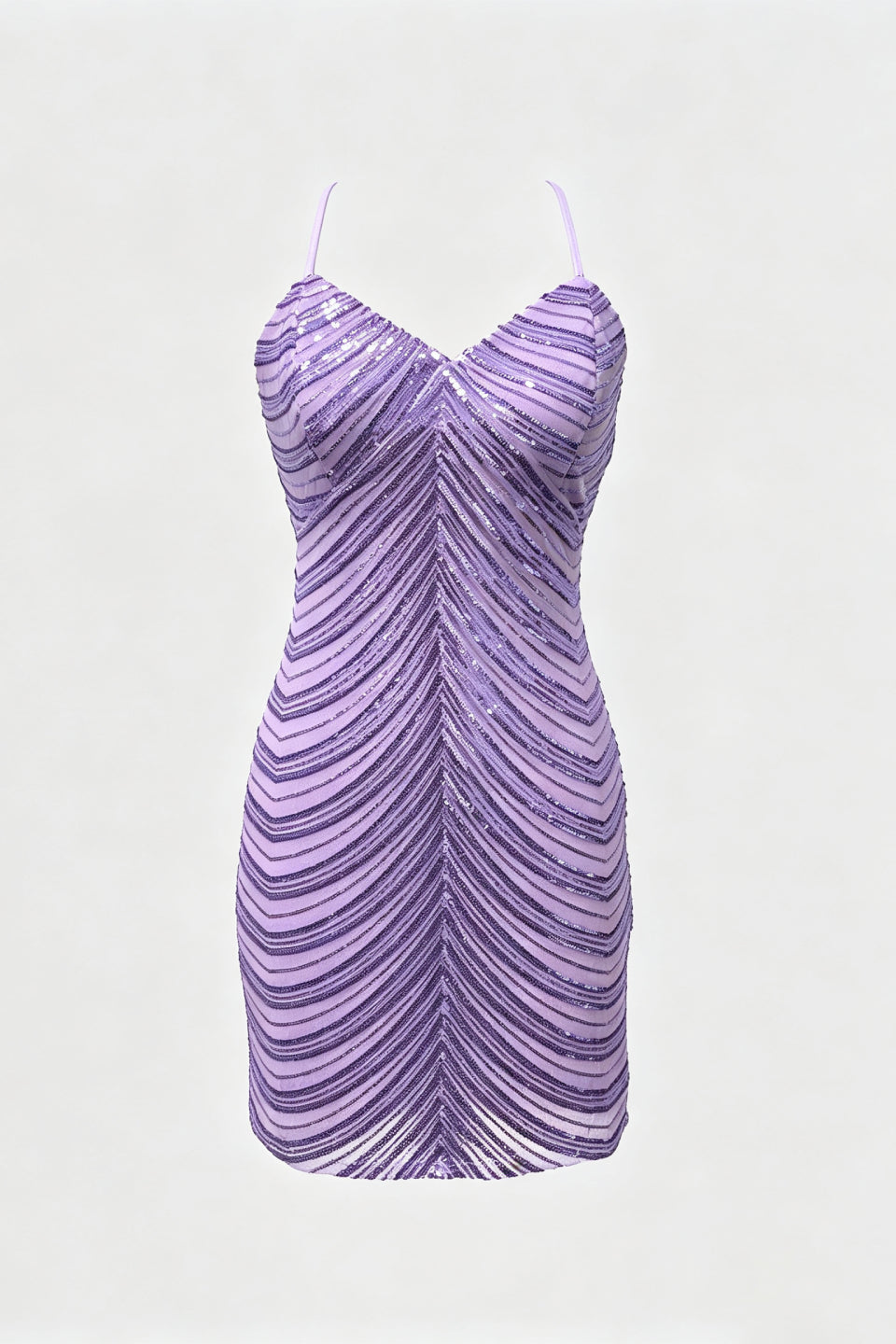 Amethyst Prism Sequin Mini Dress