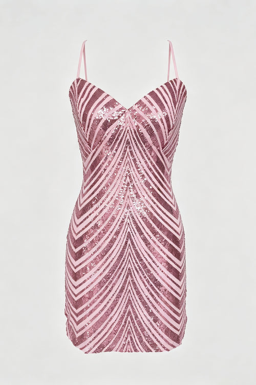 Blush Prism Sequin Mini Dress