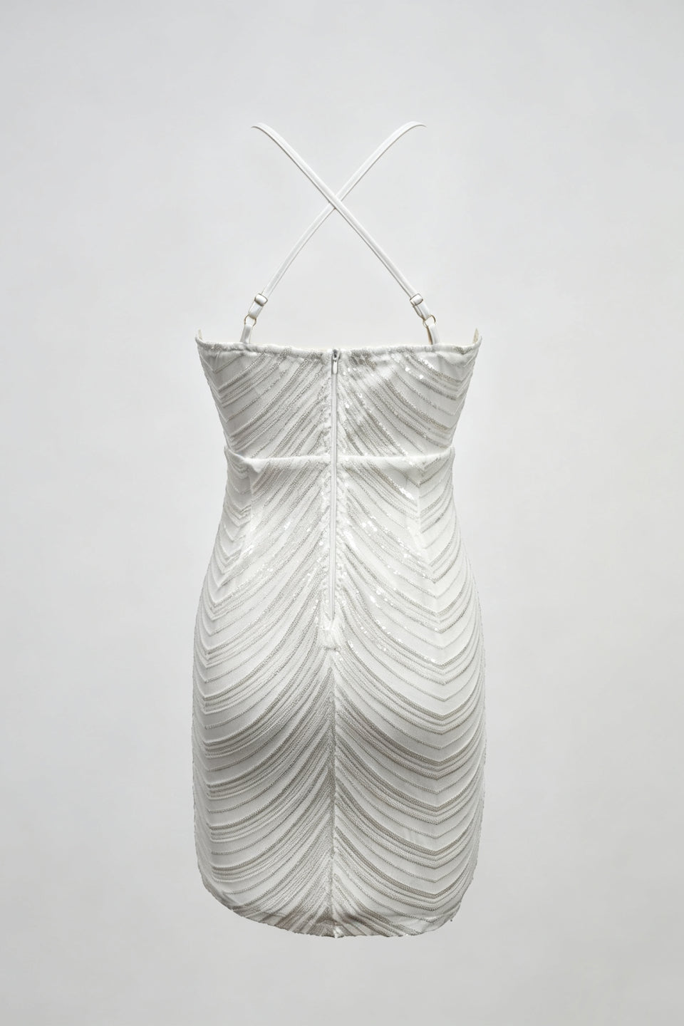Ivory Prism Sequin Mini Dress