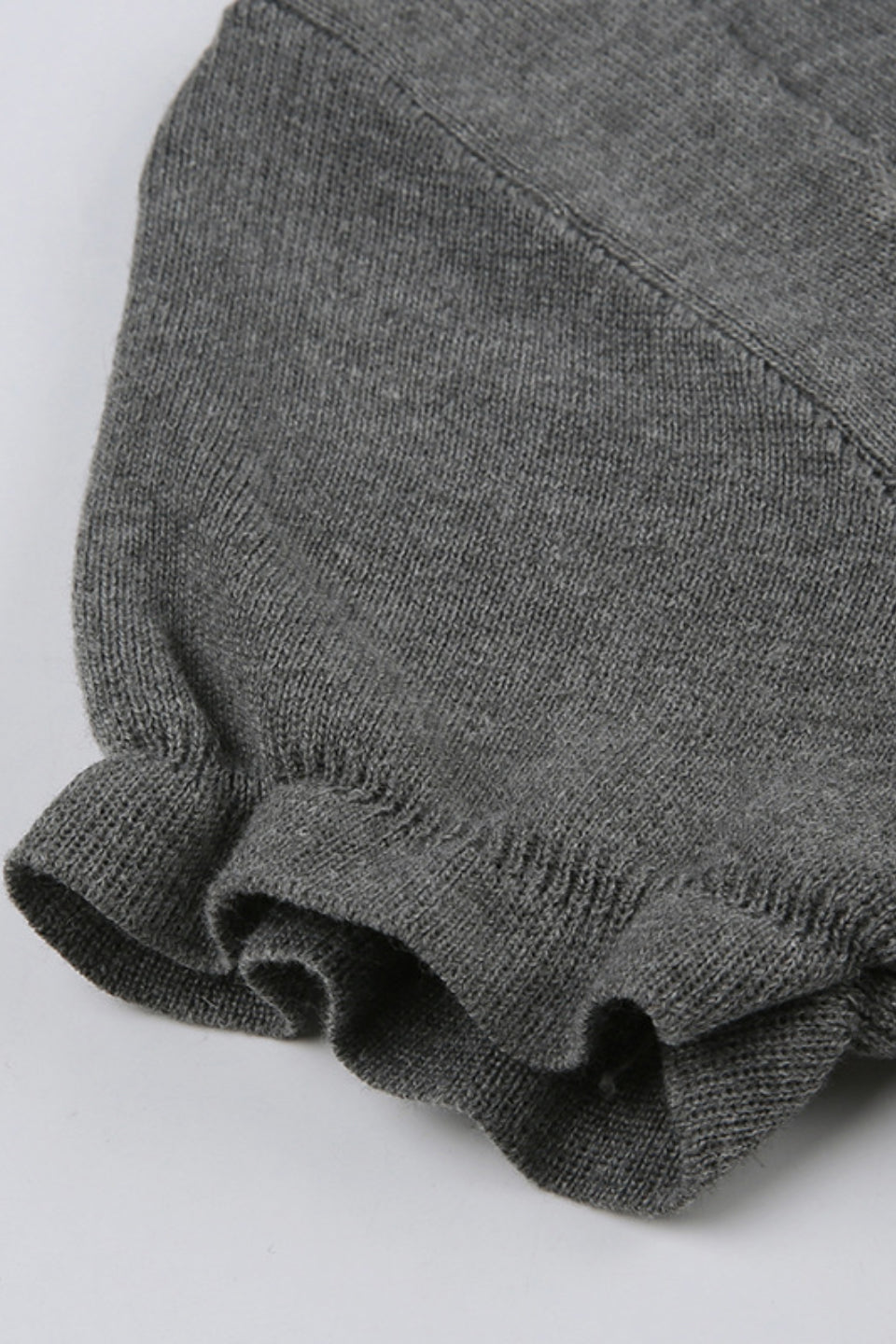 Charcoal Bow Knit Top