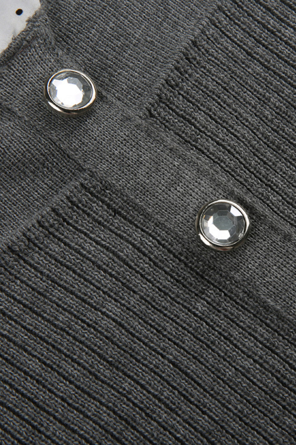 Charcoal Bow Knit Top
