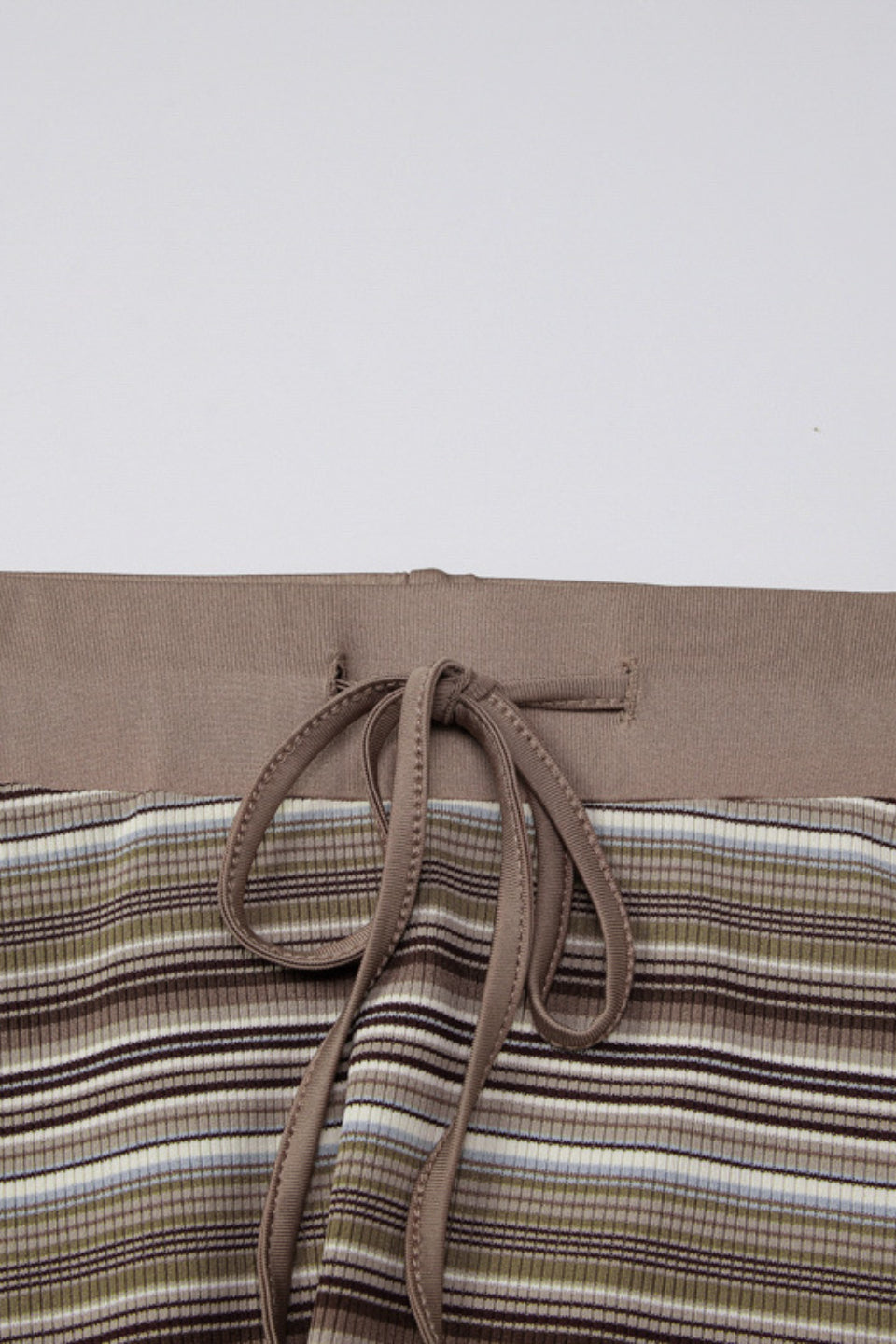 Cocoa Stripe Knit Set