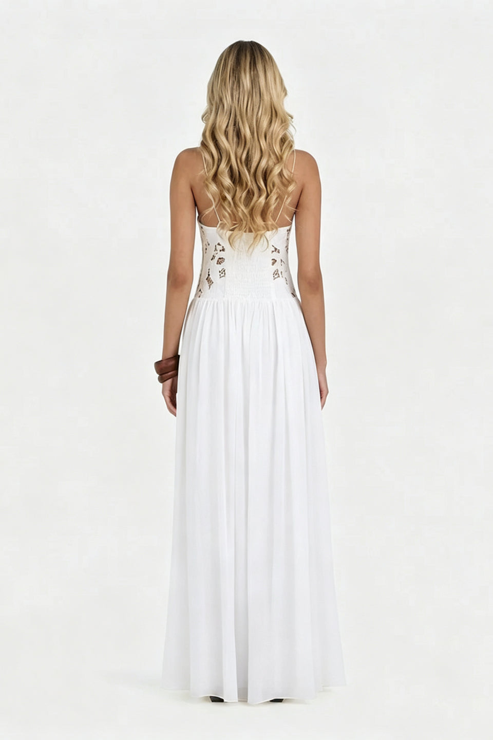 Ivory Petal Maxi Dress