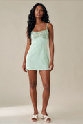 Mint Sequin Mesh Mini Dress