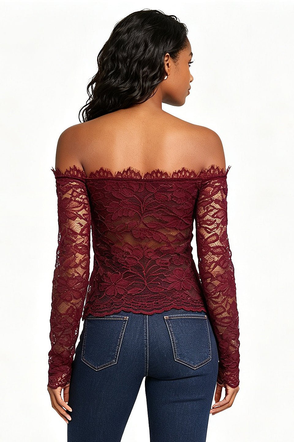 Burgundy Lace Muse Top