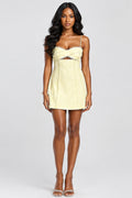 Lemon Lace Tie Mini Dress