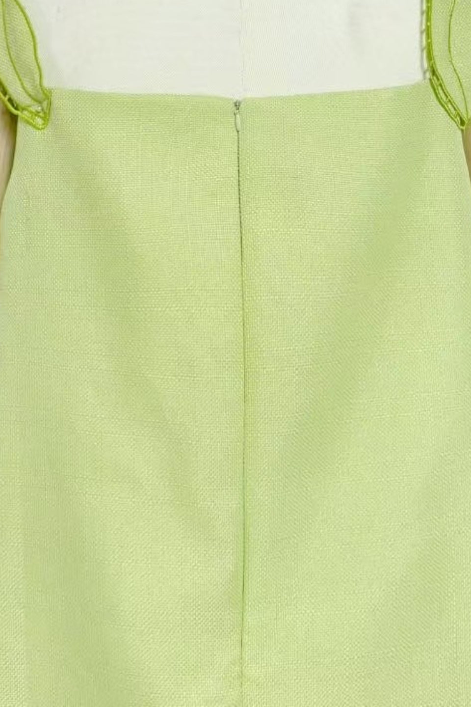 Lime Garden Appliqué Mini Dress