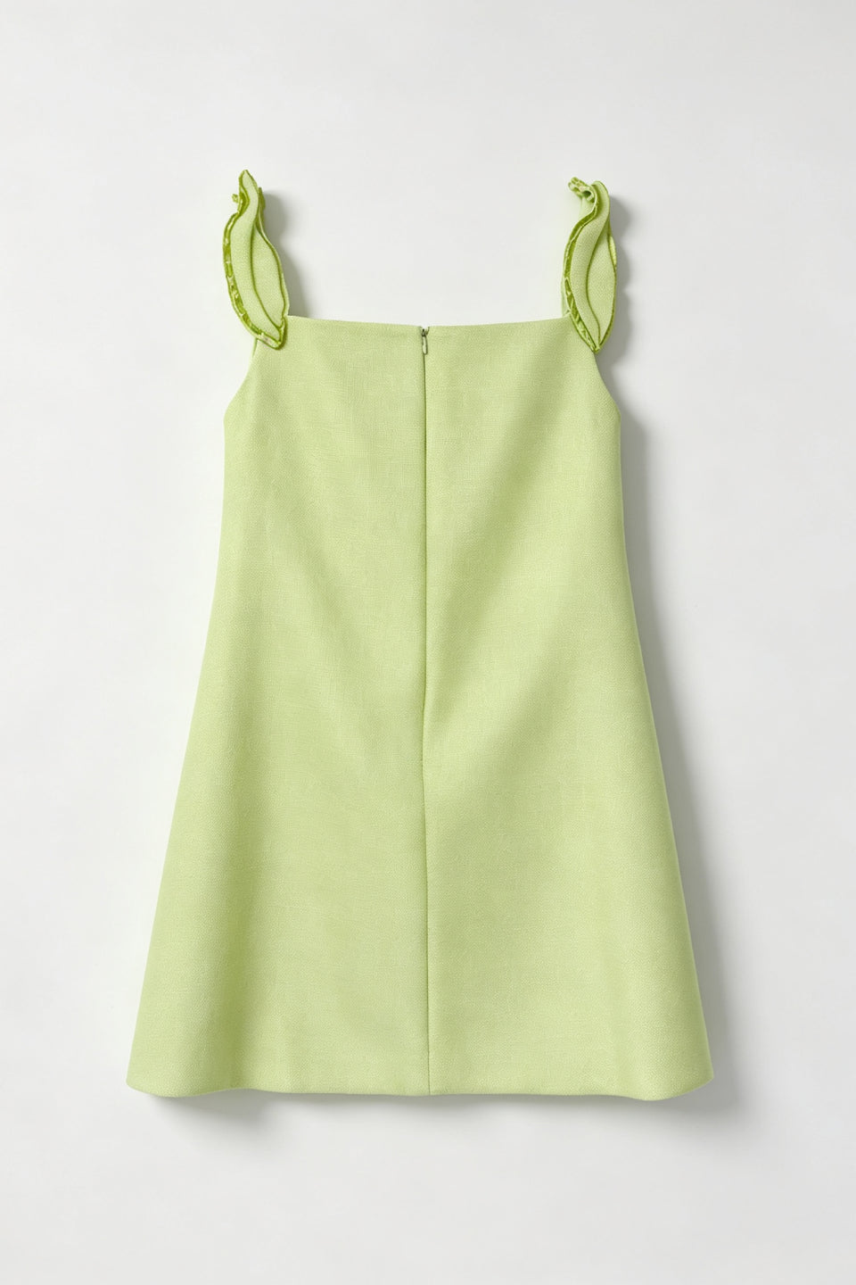 Lime Garden Appliqué Mini Dress