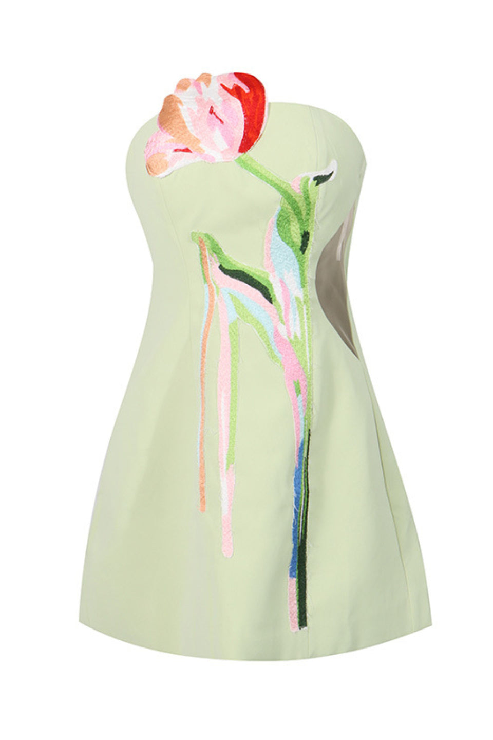 Mint Tulip Cutout Mini Dress