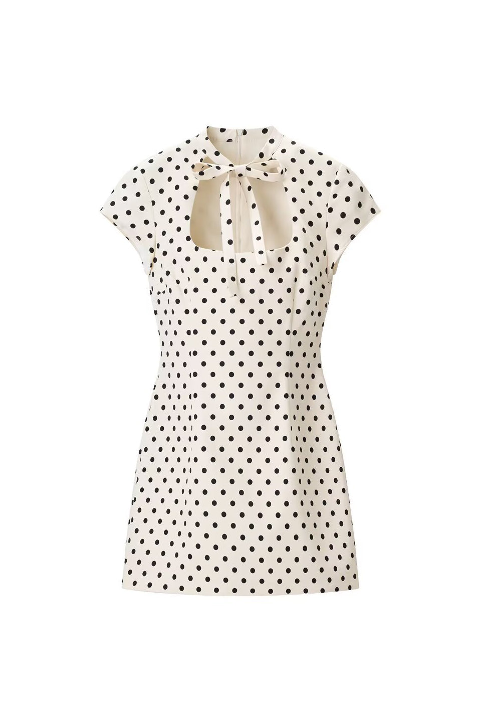 Polka Dot Bow Mini Dress