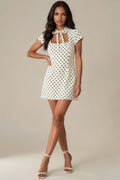 Polka Dot Bow Mini Dress