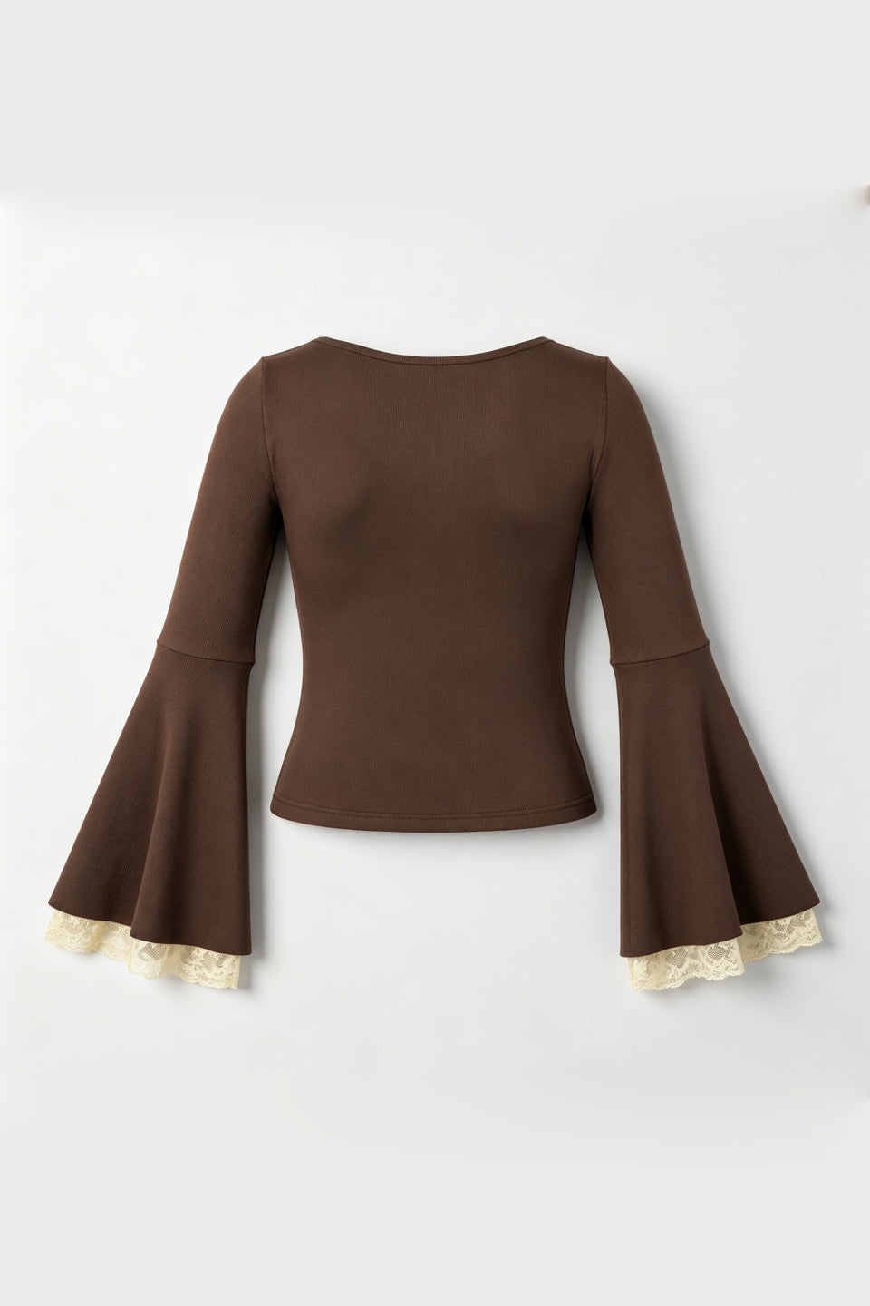 Mocha Lace Trim Top