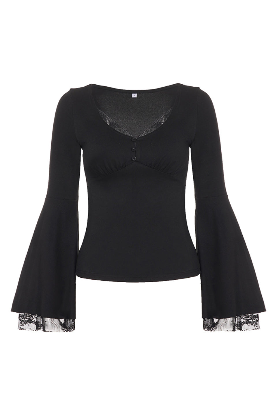 Noir Lace Trim Top