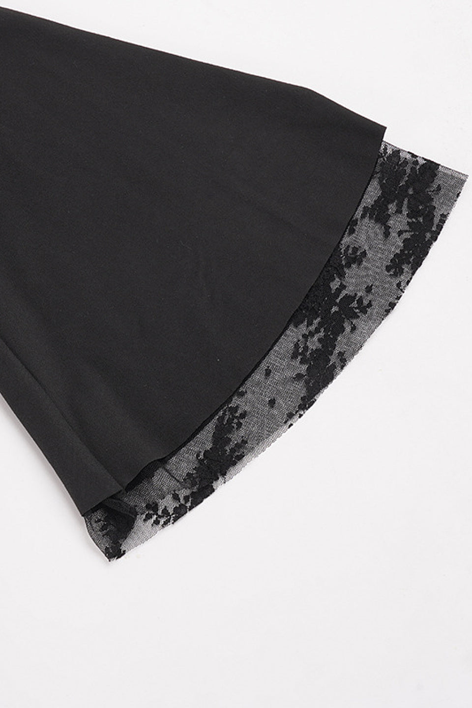 Noir Lace Trim Top
