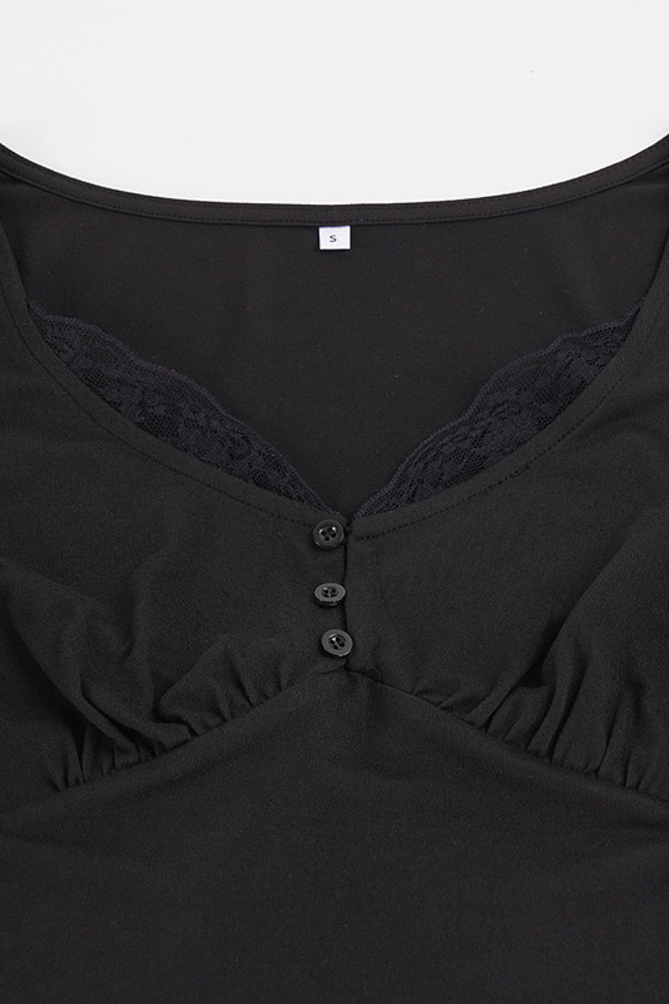Noir Lace Trim Top