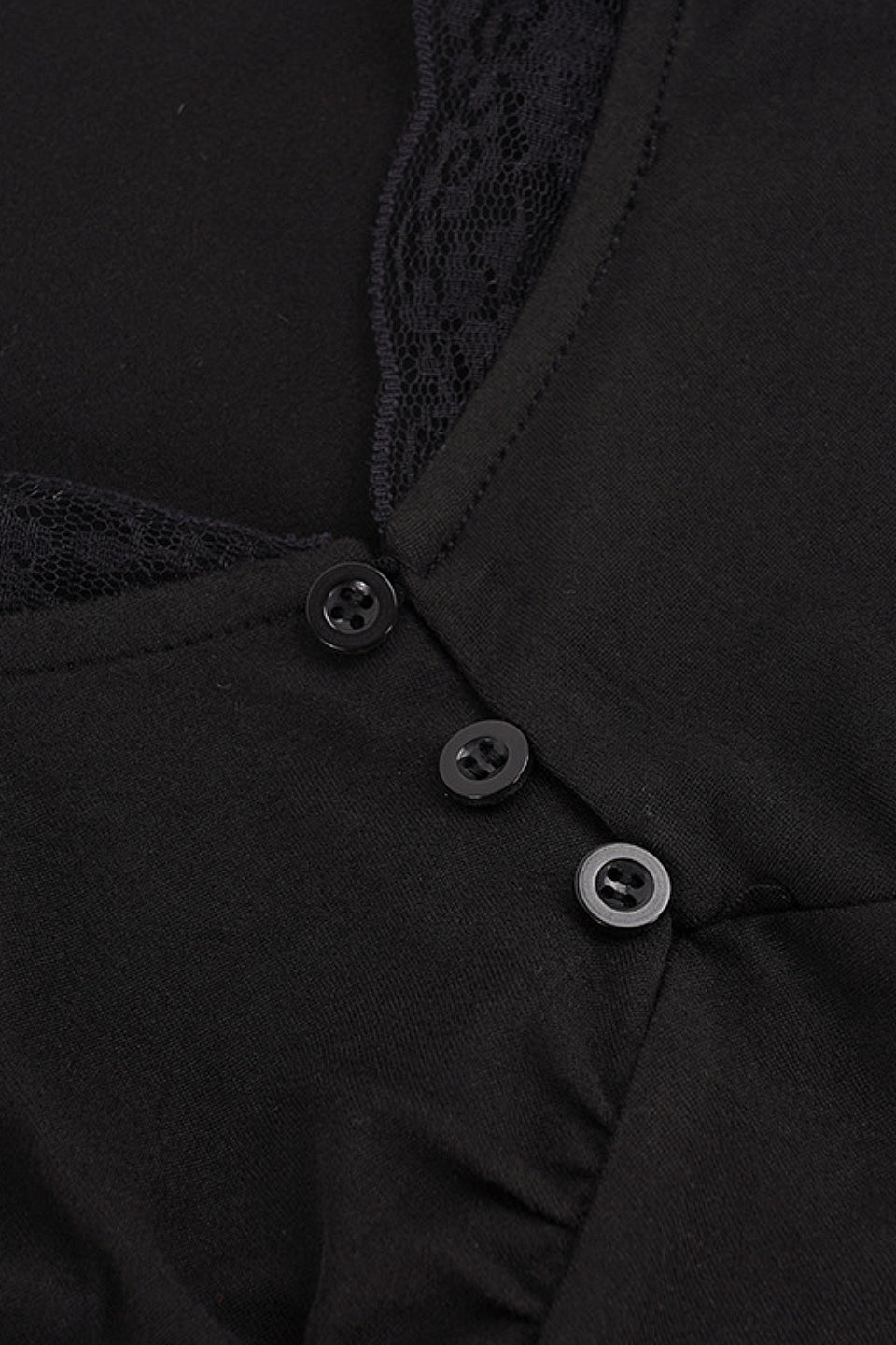 Noir Lace Trim Top
