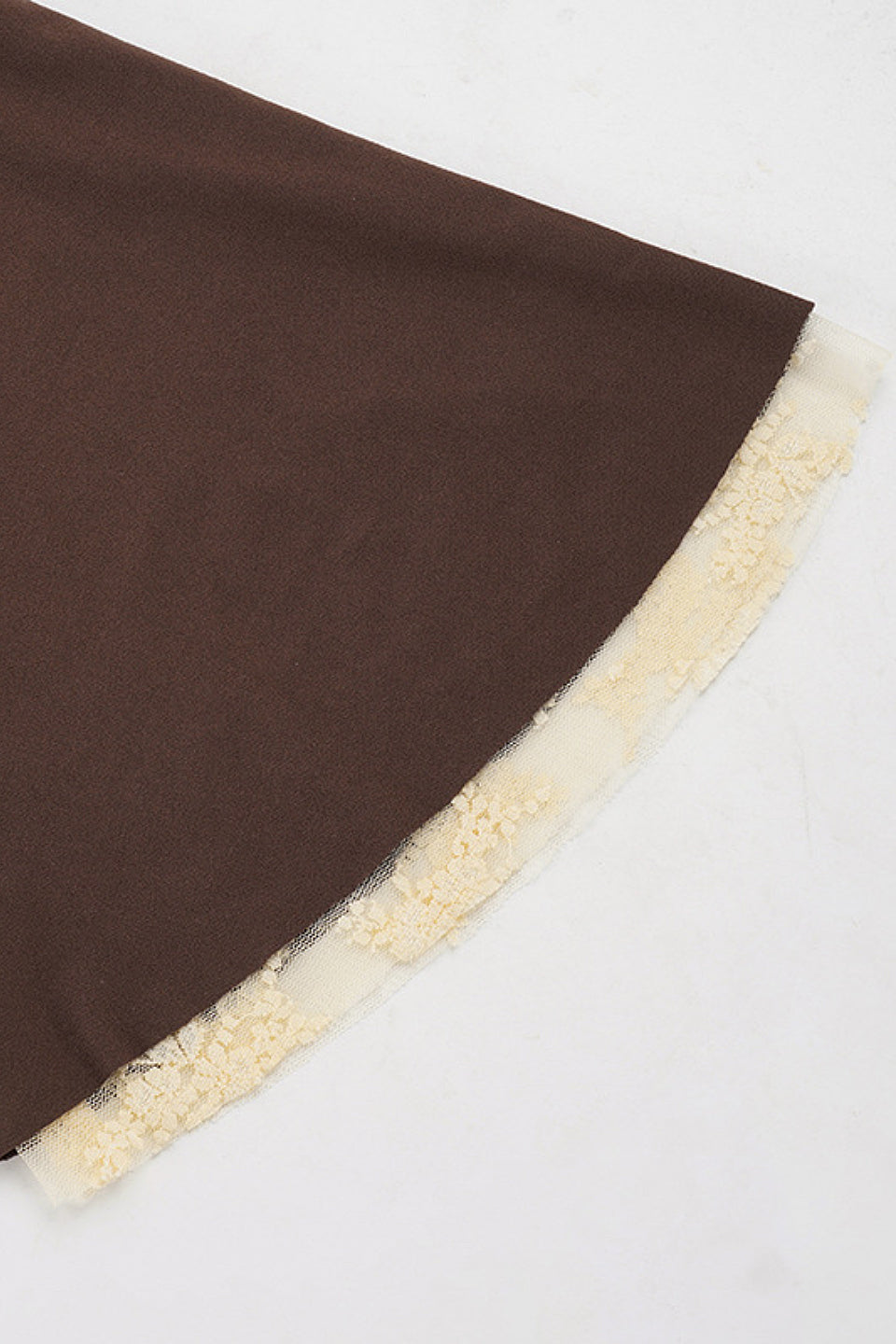 Mocha Lace Trim Top