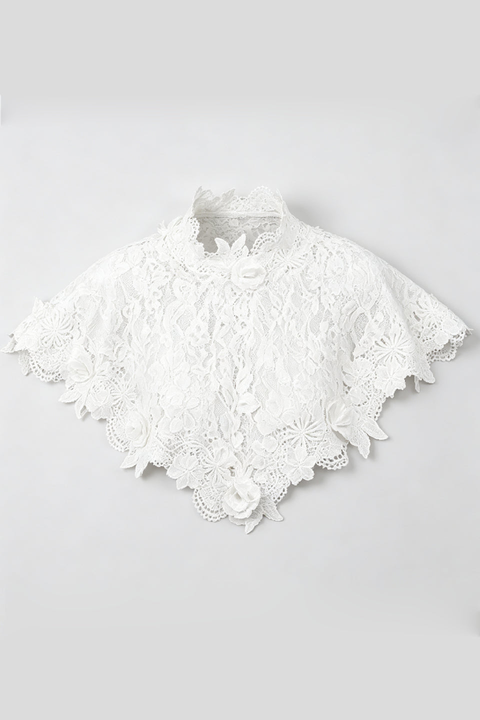 Ivory Floral Cape Mini Dress
