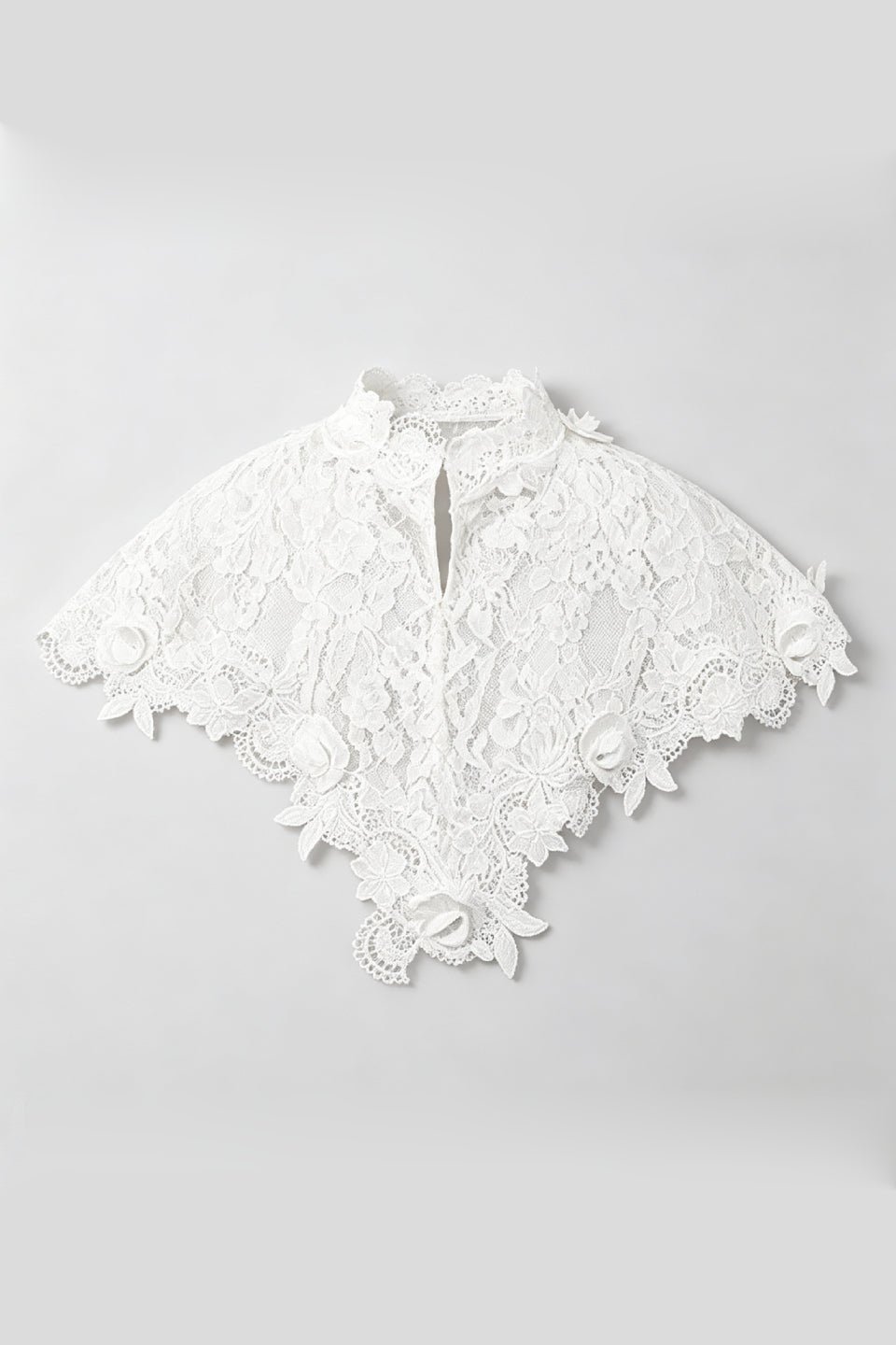 Ivory Floral Cape Mini Dress