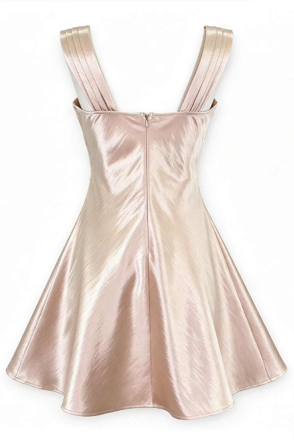 Blush Pearl Satin Mini Dress