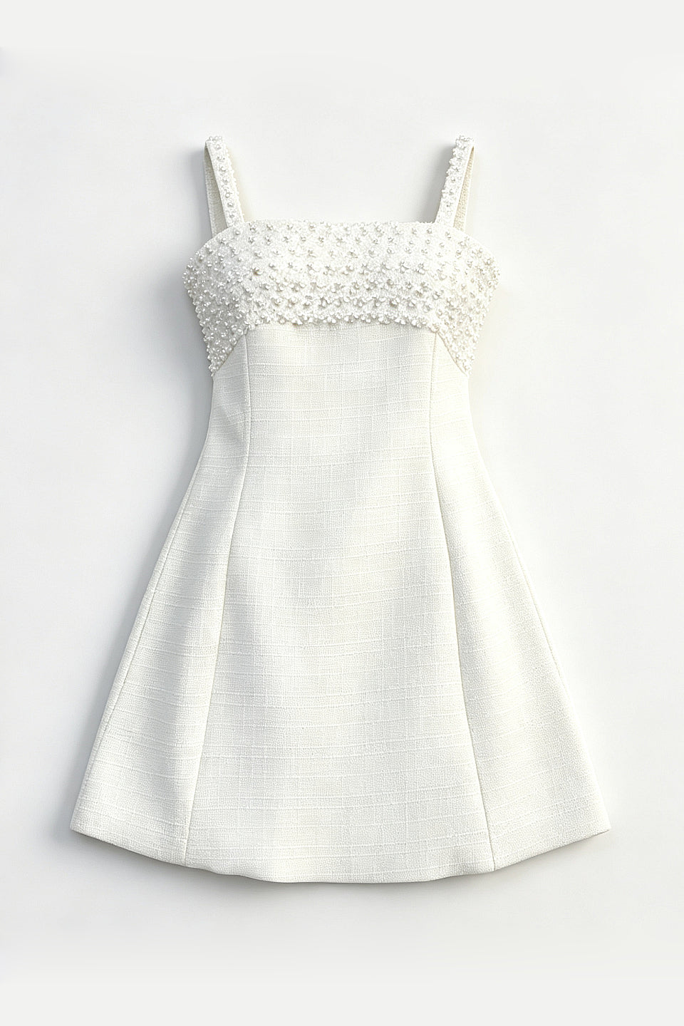 Ivory Daisy Tweed Mini Dress