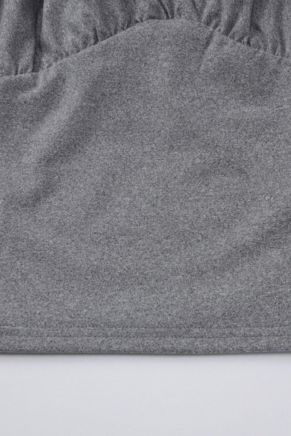 Grey Ruched Wrap Crop Top