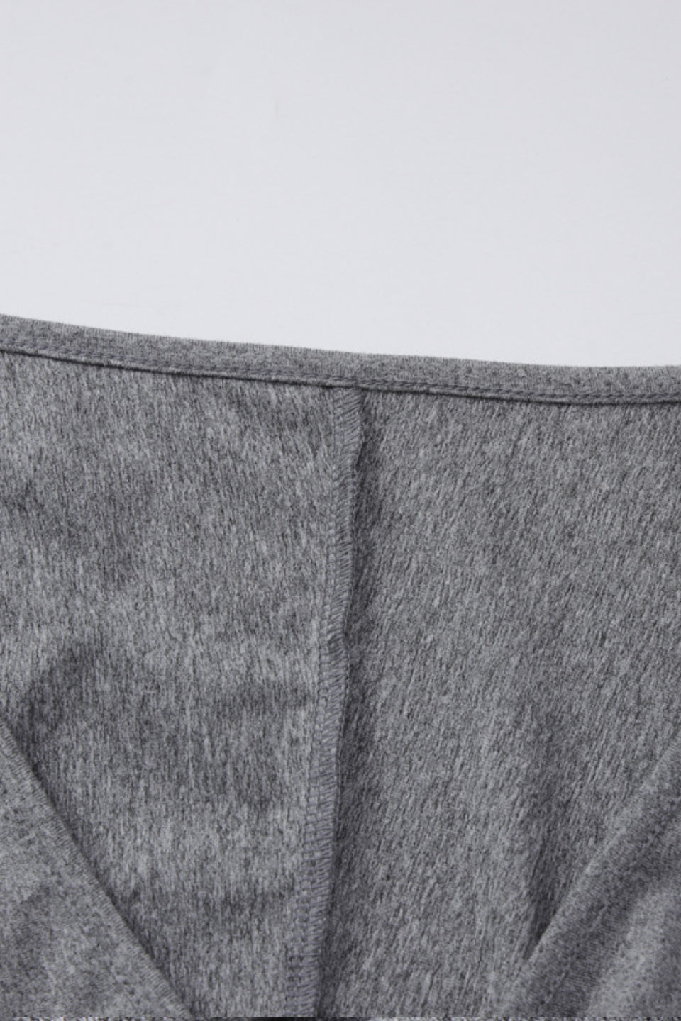 Grey Ruched Wrap Crop Top