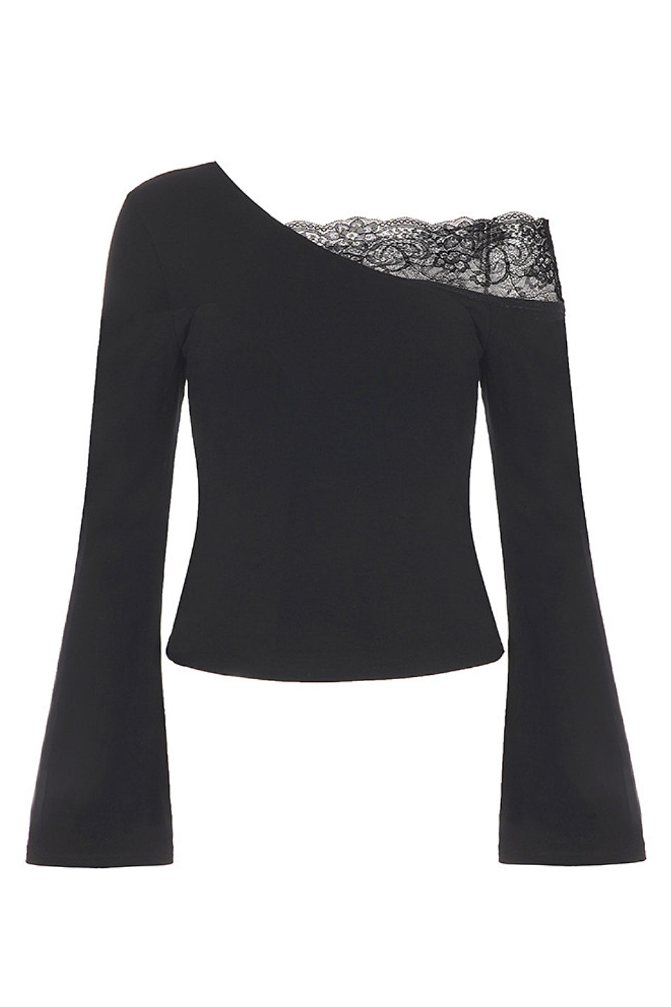 Noir Floral Wrap Top