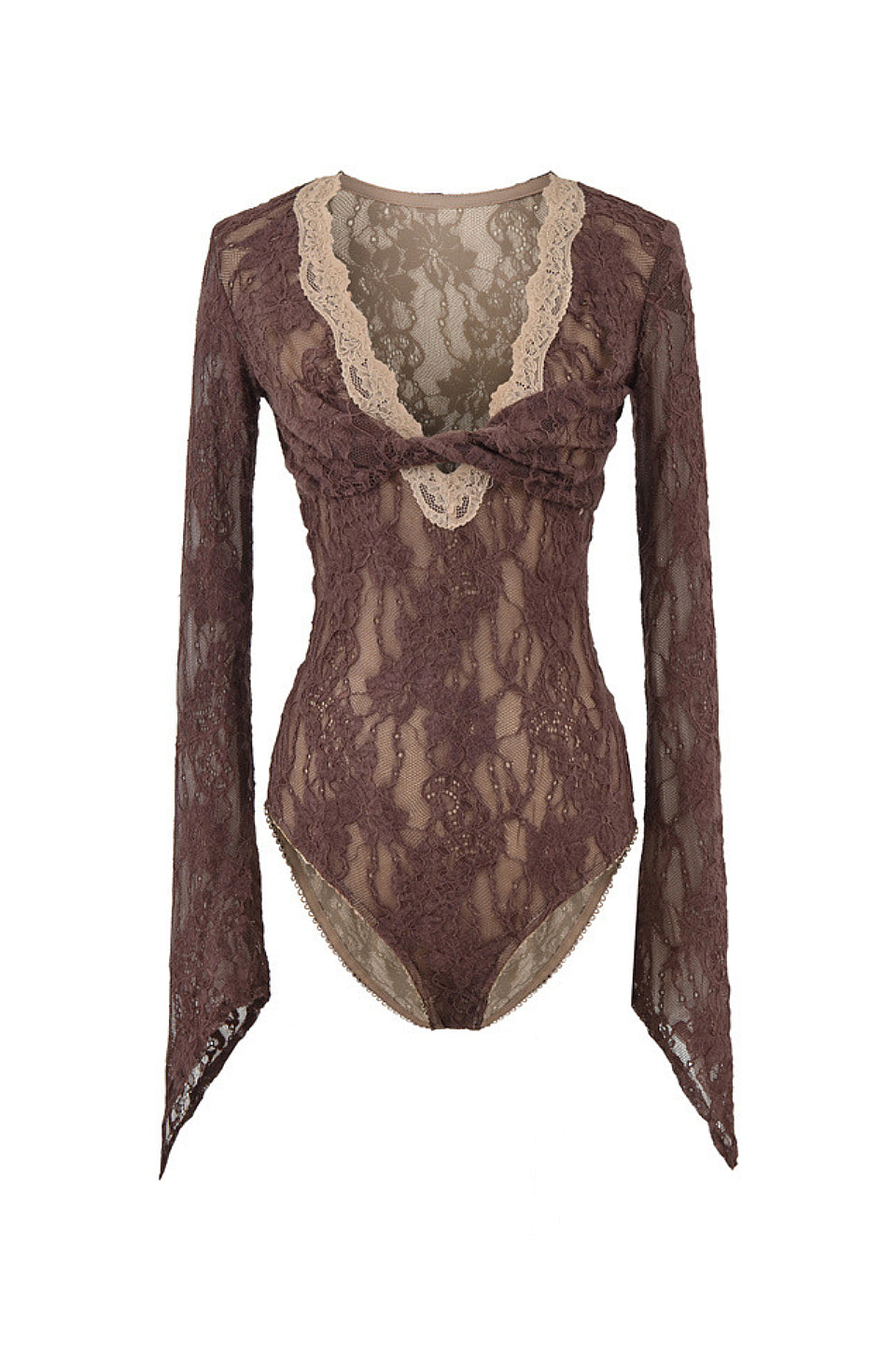 Mocha Twist Lace Bodysuit