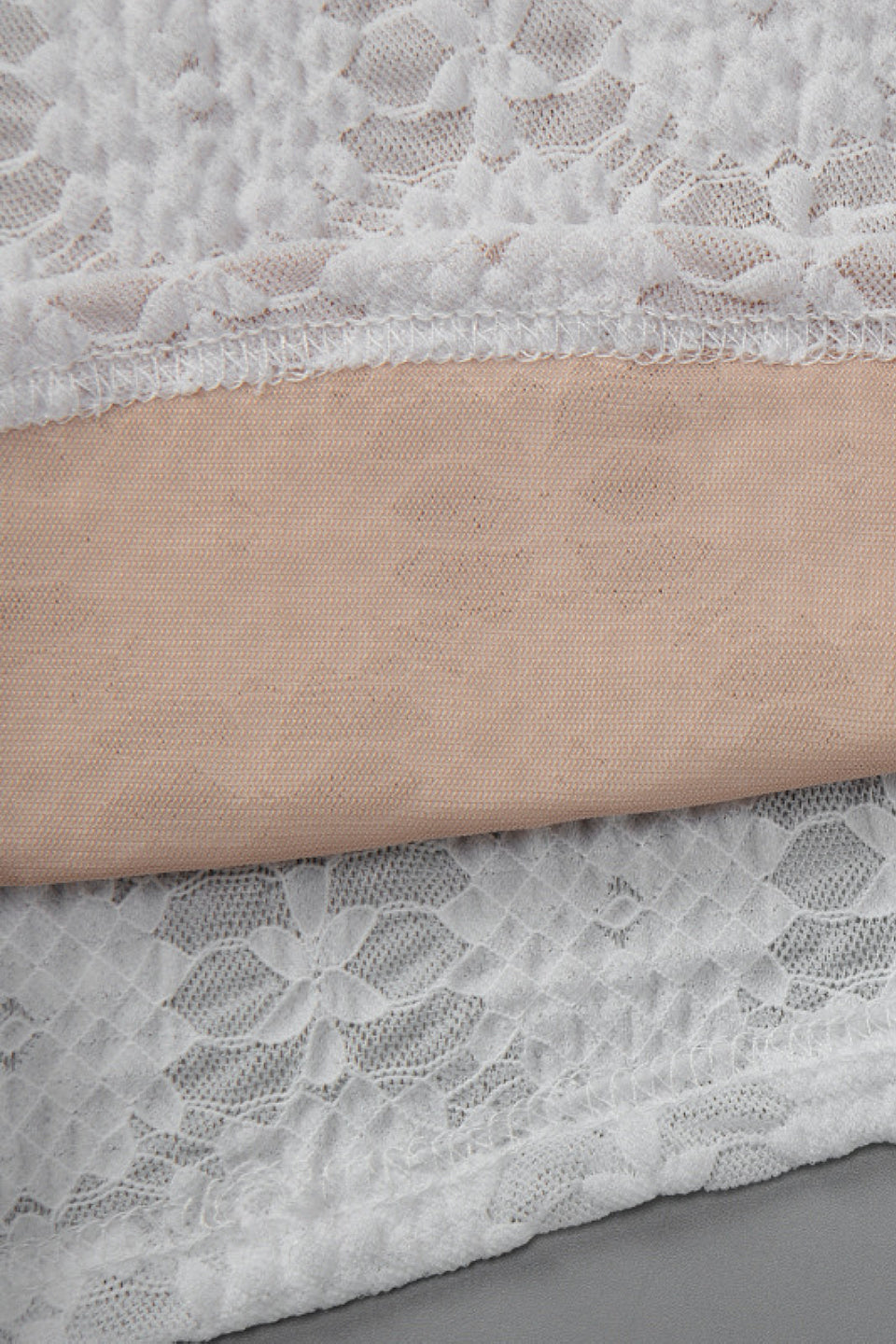 Ivory Geometric Lace Top