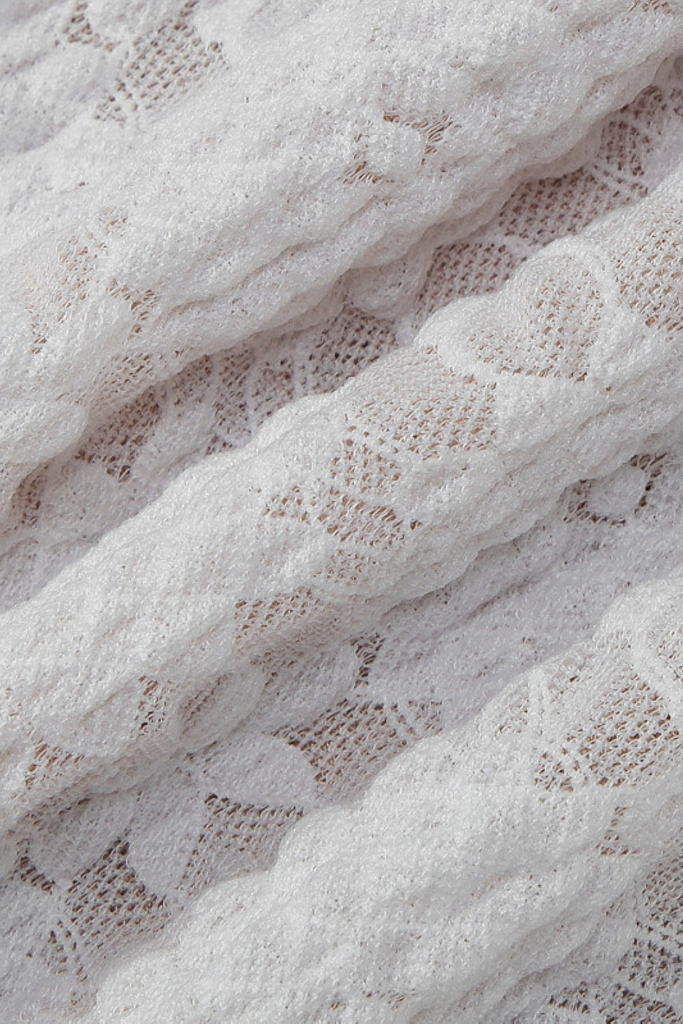 Ivory Geometric Lace Top