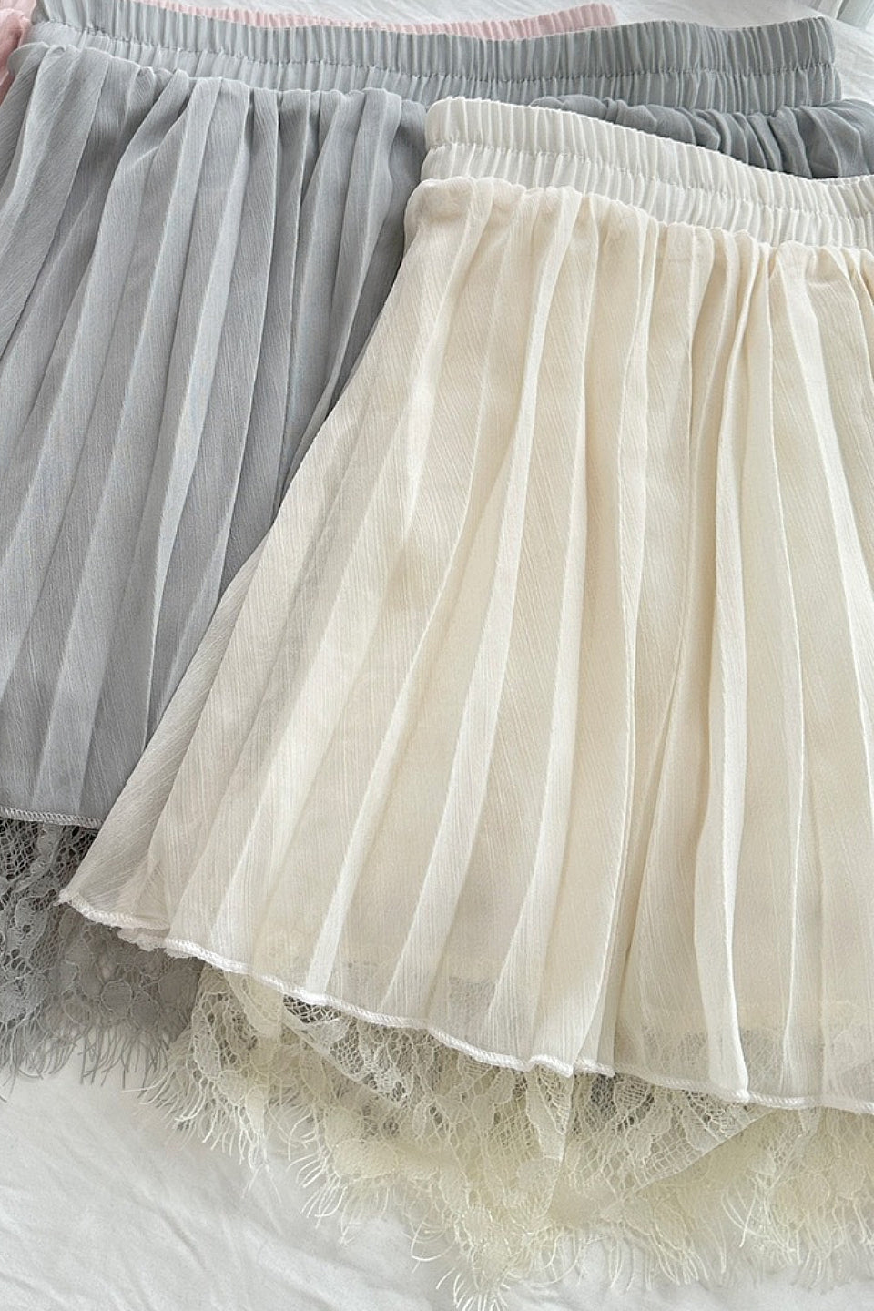 Bow Chiffon Skort Mini Dress Set