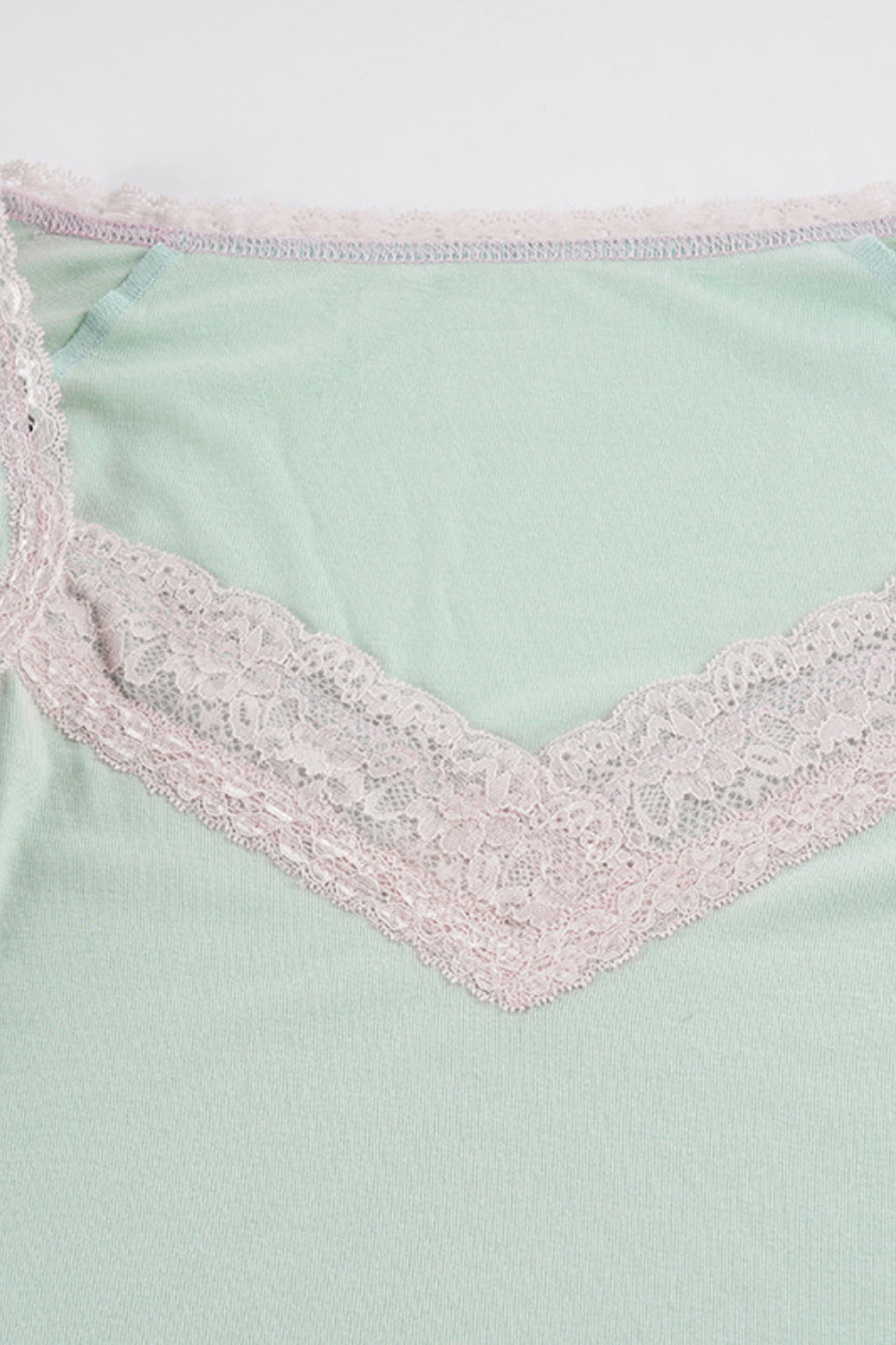 Sage Pink Lace Knit Top