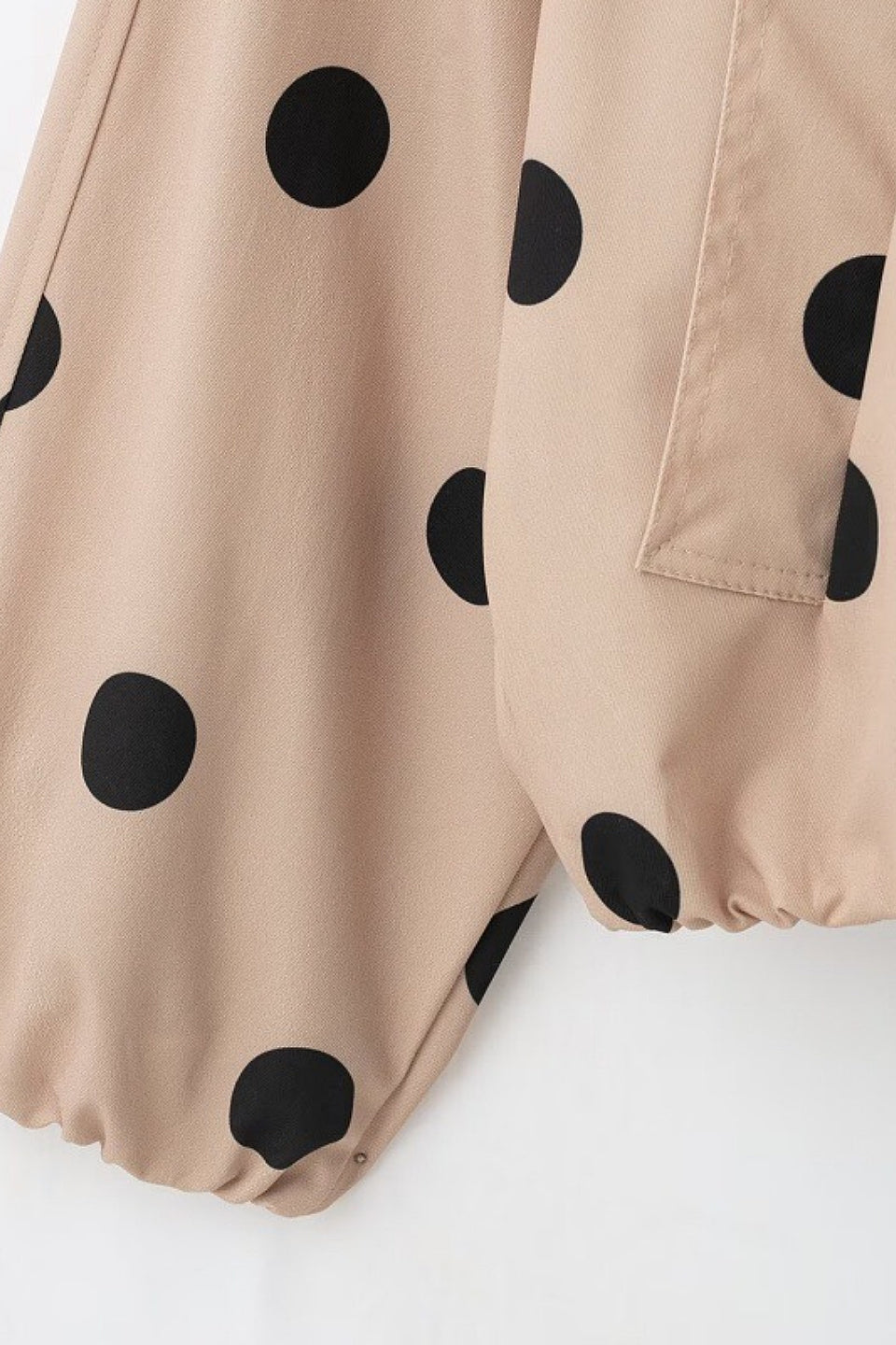 Beige Dot Button Jacket