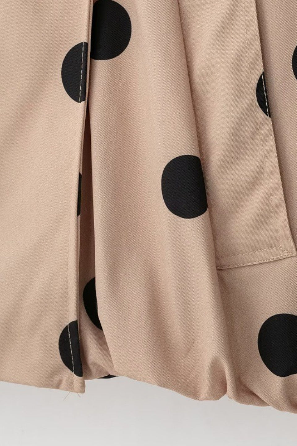 Beige Dot Button Jacket