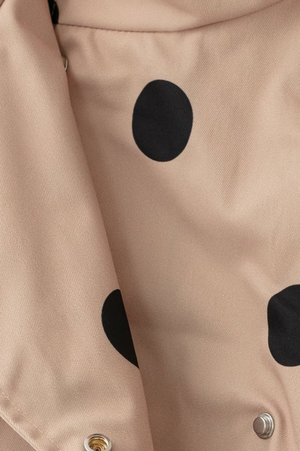 Beige Dot Button Jacket