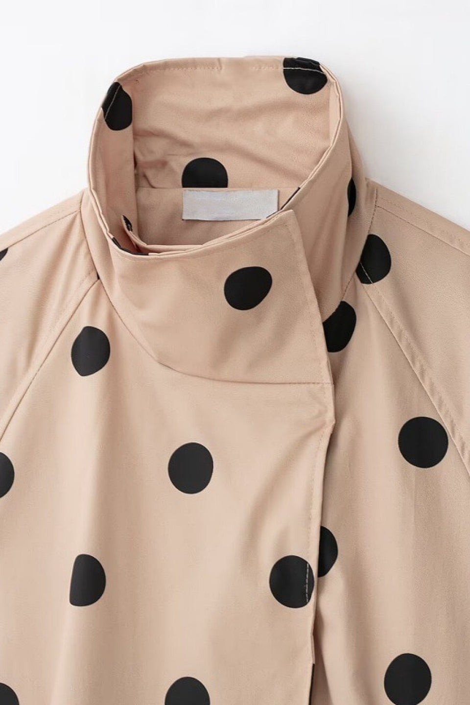 Beige Dot Button Jacket