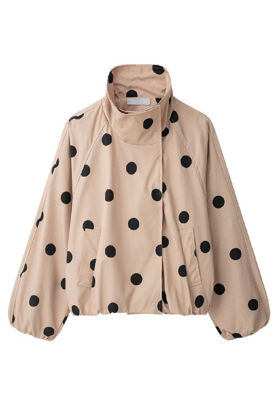 Beige Dot Button Jacket