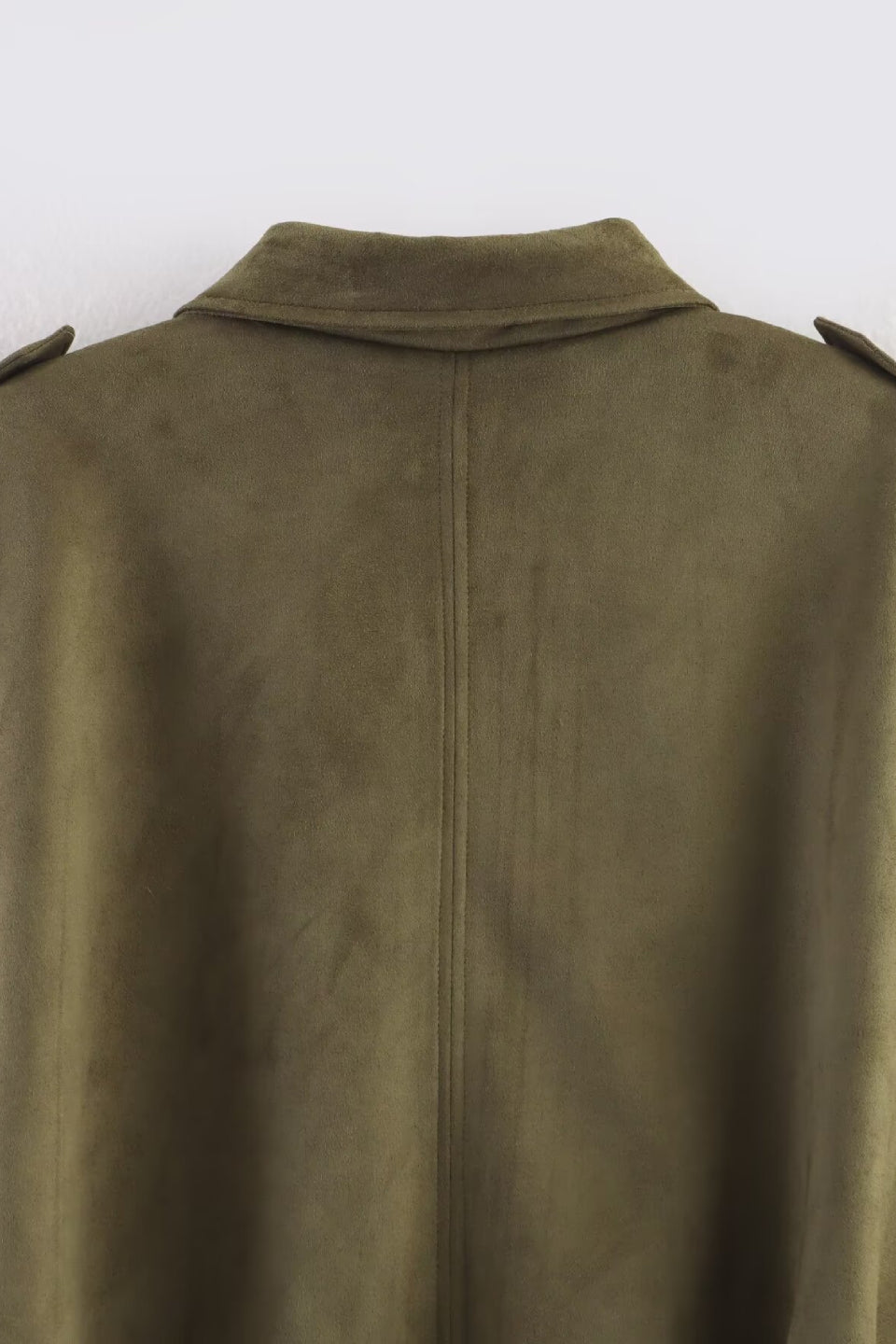 Olive Batwing Suede Jacket