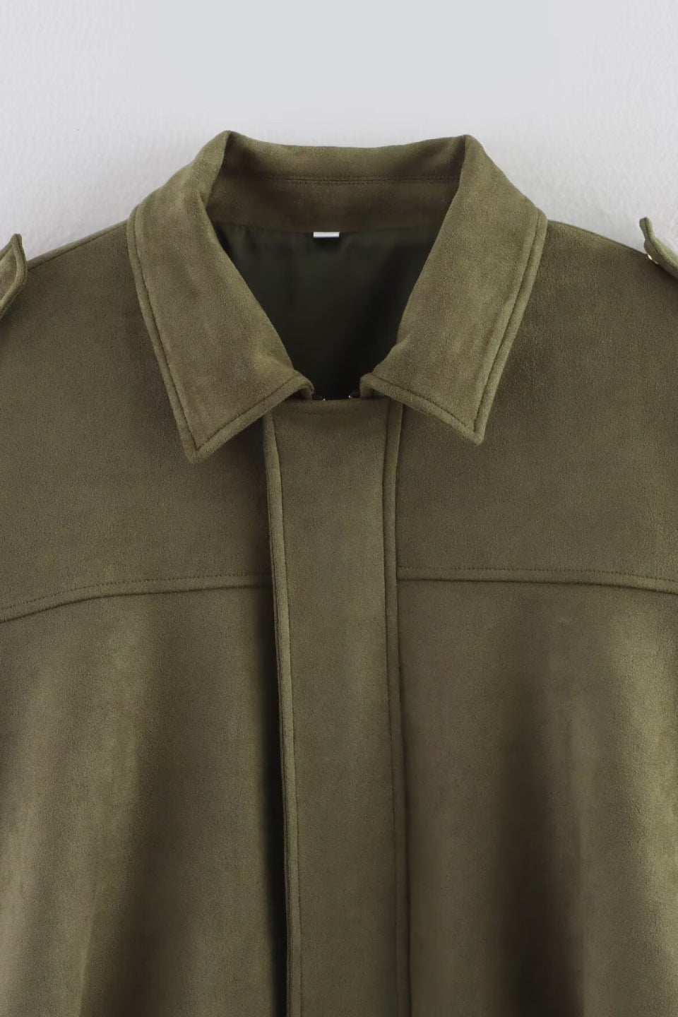 Olive Batwing Suede Jacket