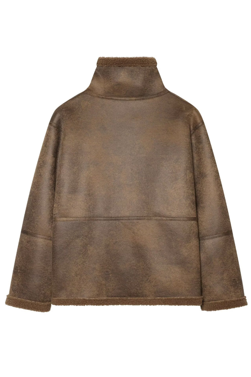Mocha Buckle Shearling Jacket